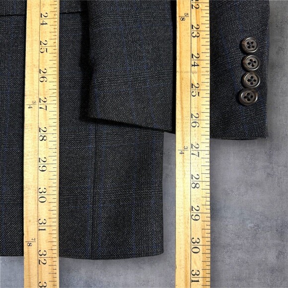 POLO RALPH LAUREN Mens 2 Piece Suit Blazer 46L Pant 38Wx32L Gray Wool Made Italy - Picture 8 of 16